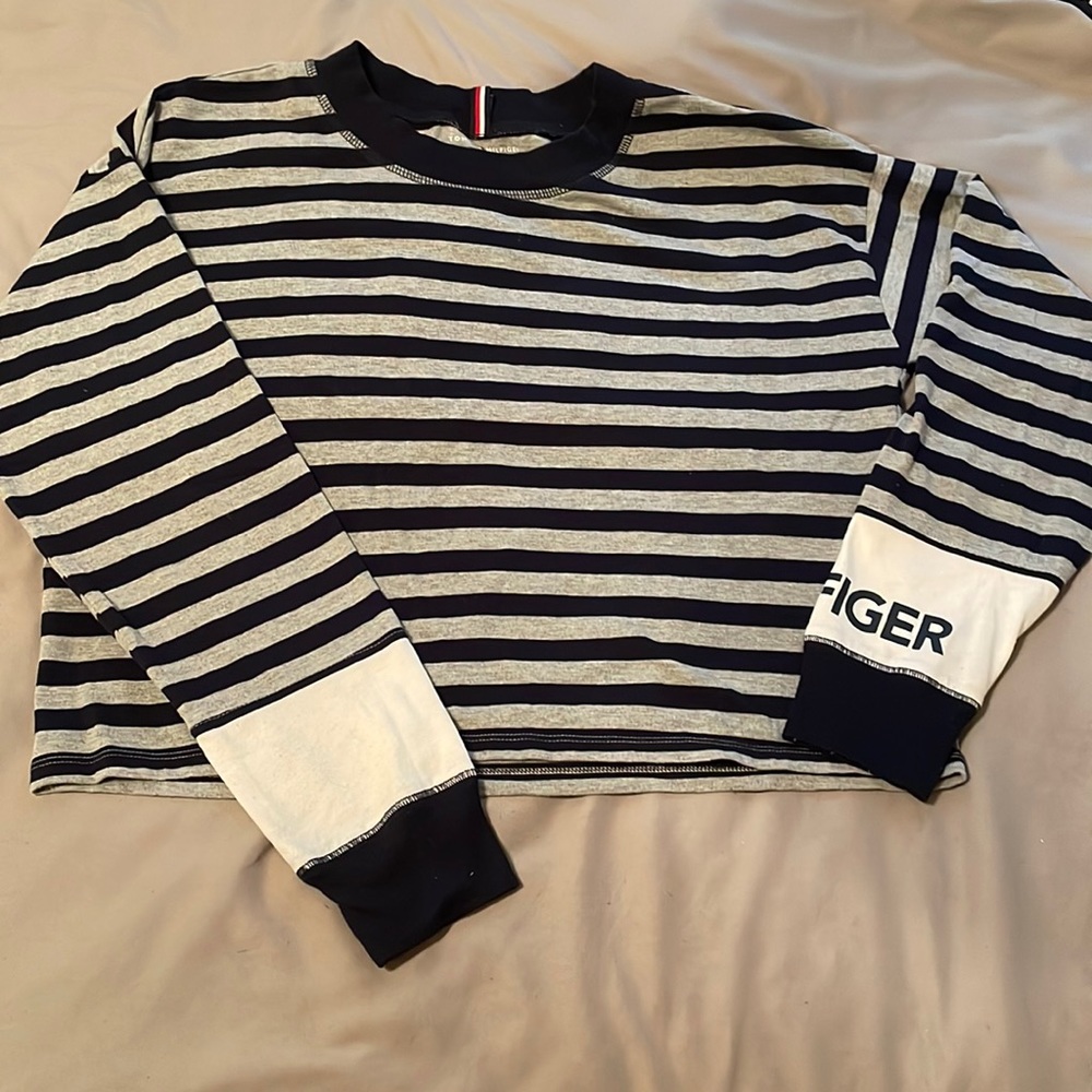 Tommy Hilfiger striped cropped long sleeve